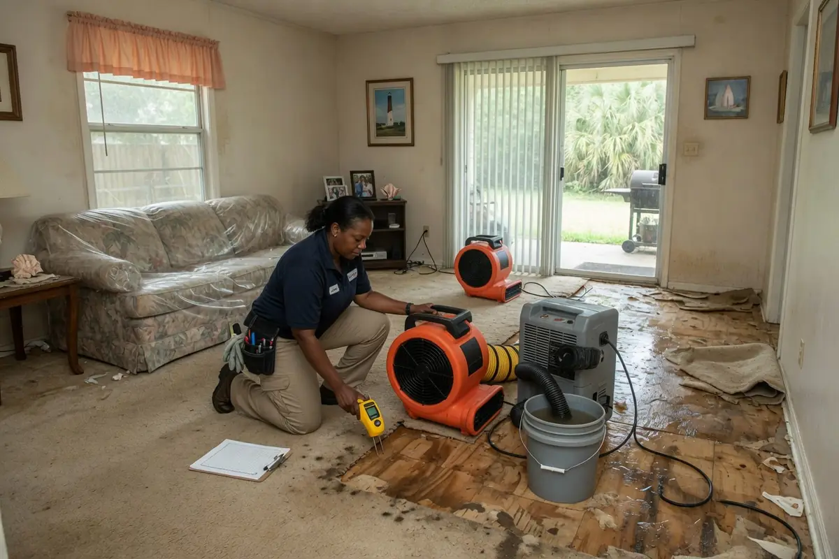 Emergency Water Damage Restoration Gulfport MS, LLC crew at work